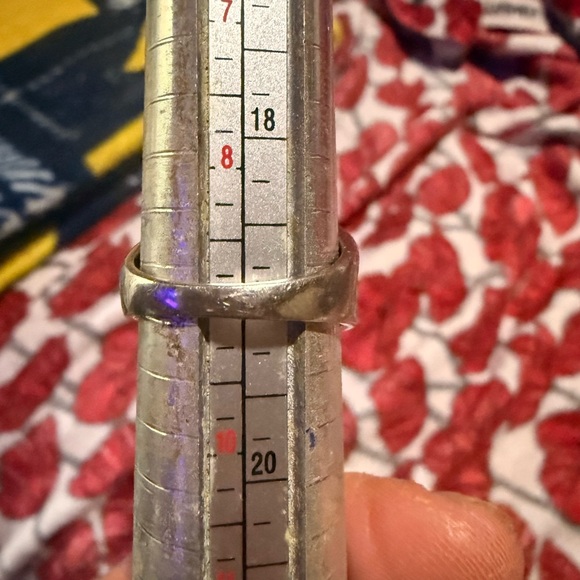 Vintage 925 Silver and Gold Floral Ring with Pink Gemstone sz 9 - Picture 9 of 12